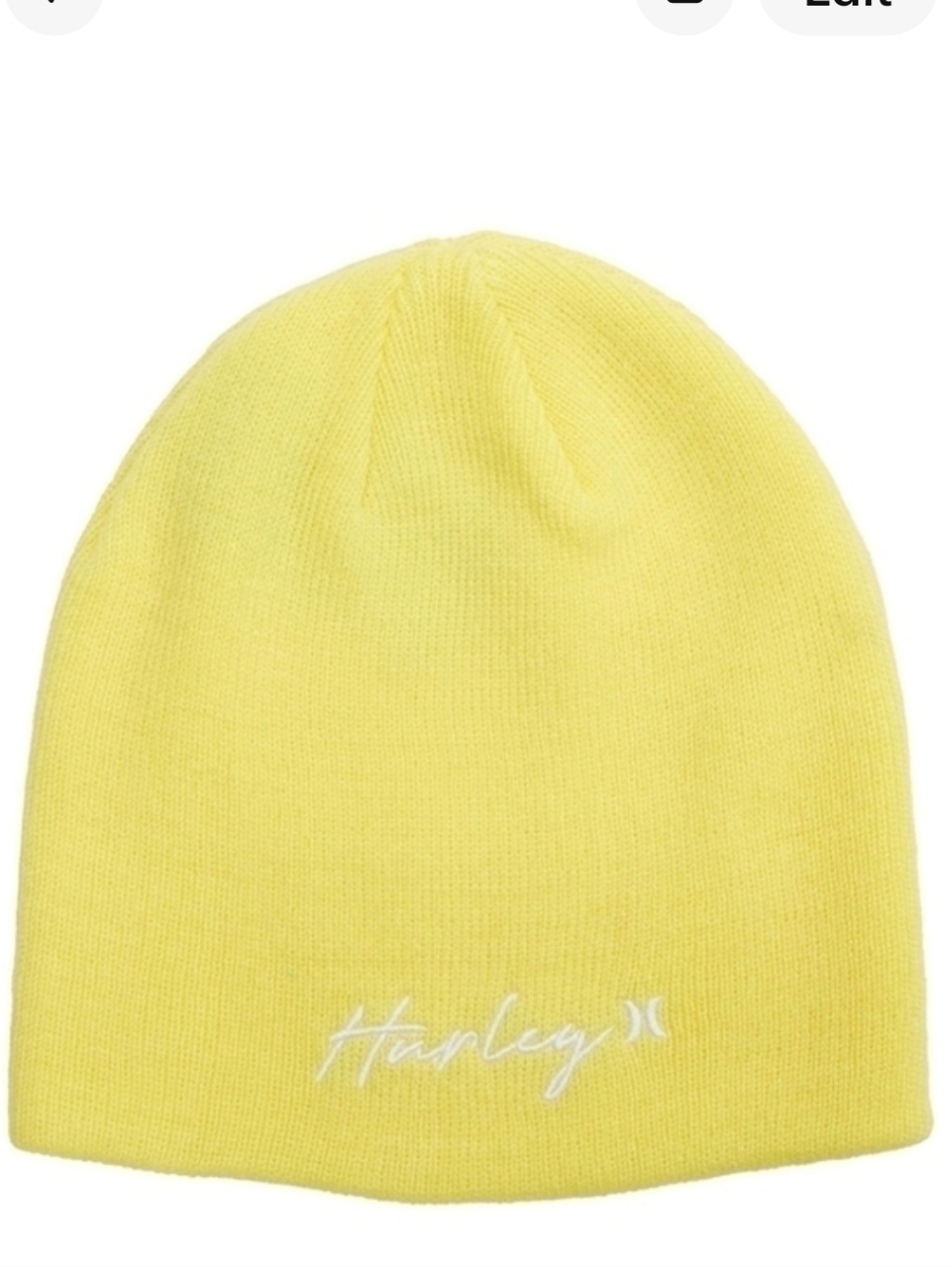 NEW! HURLEY Knit Script Staple Beanie Hat!